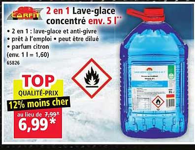2 en 1 Lave-glace concentré env. 5 l