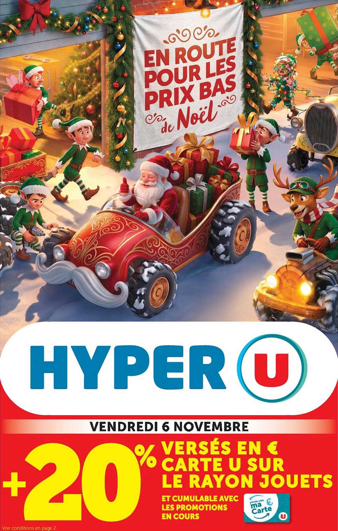 +20% versés en € carte U sur le rayon jouets