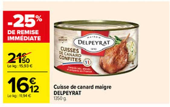 -25% DE REMISE IMMÉDIATE