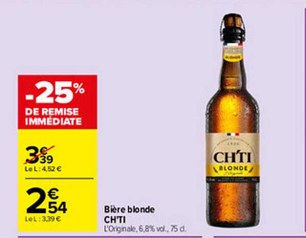 -25% DE REMISE IMMÉDIATE