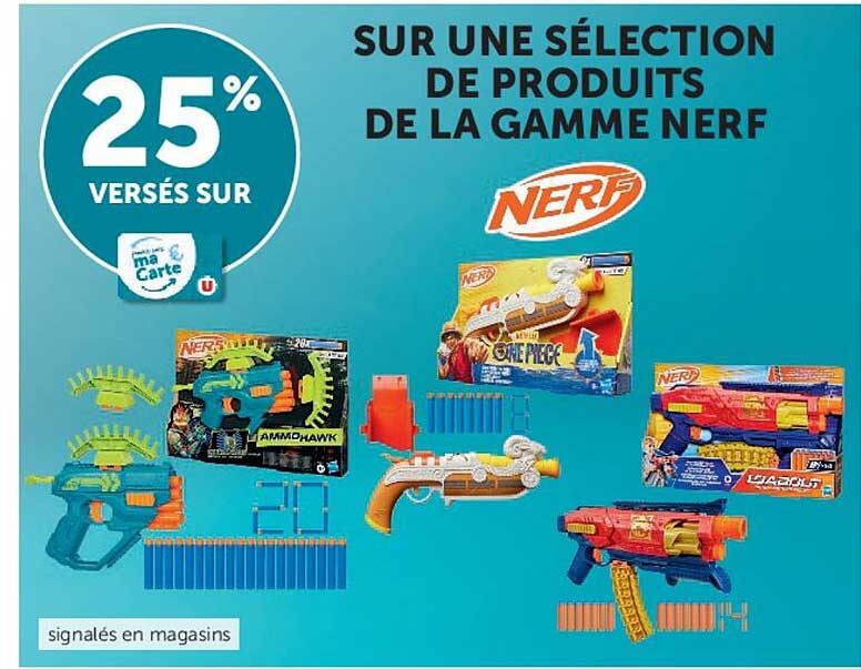 25% VERSÉS SUR MA CARTE U