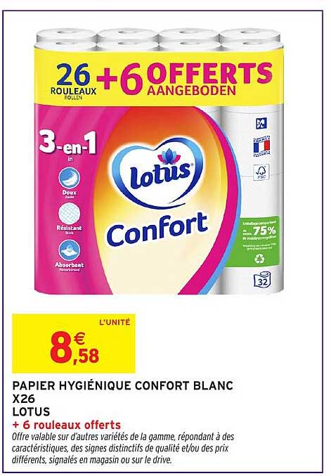 26 + 6 OFFERTS LOTUS CONFORT