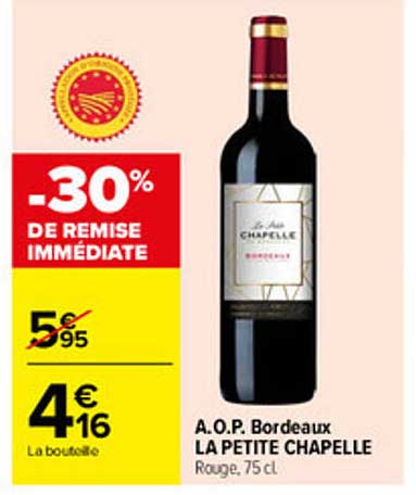 -30% DE REMISE IMMÉDIATE