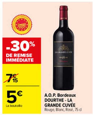 -30% DE REMISE IMMÉDIATE