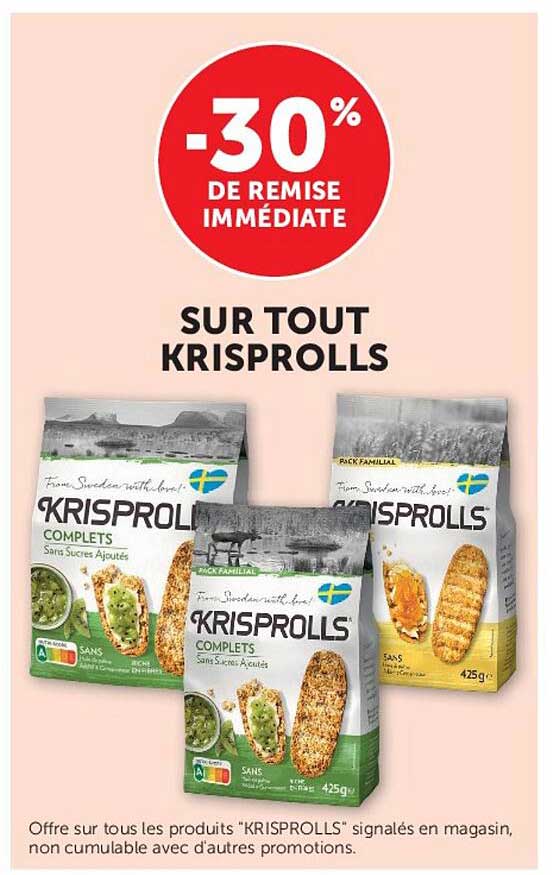 -30% DE REMISE IMMÉDIATE SUR TOUT KRISPROLLS
