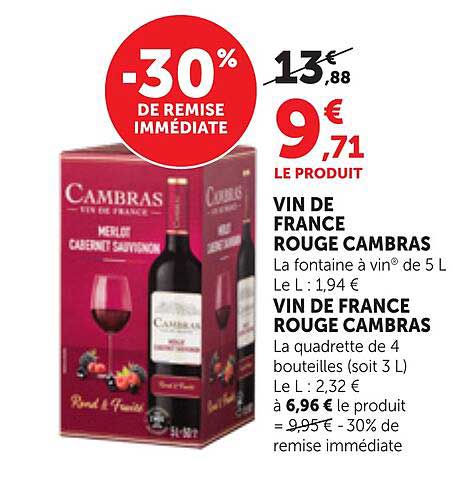 -30% DE REMISE IMMÉDIATE