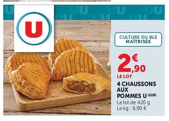 4 CHAUSSONS AUX POMMES U