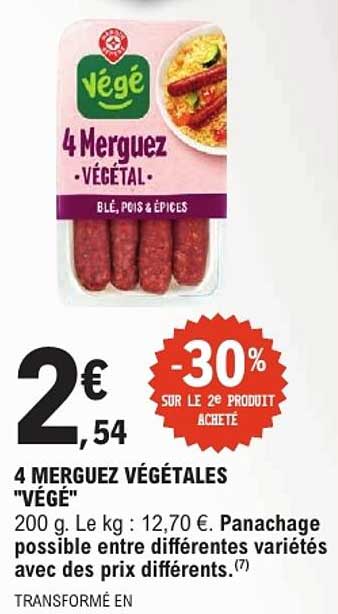 4 Merguez végétales "Végé"