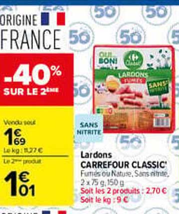-40% SUR LE 2ÈME