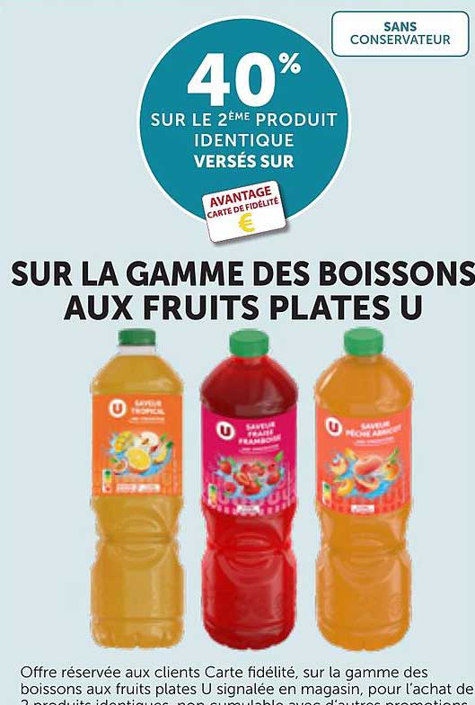 40% SUR LE 2ÈME PRODUIT IDENTIQUE VERSÉS SUR