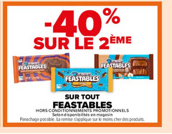-40% SUR LE 2ÈME SUR TOUT FEASTABLES