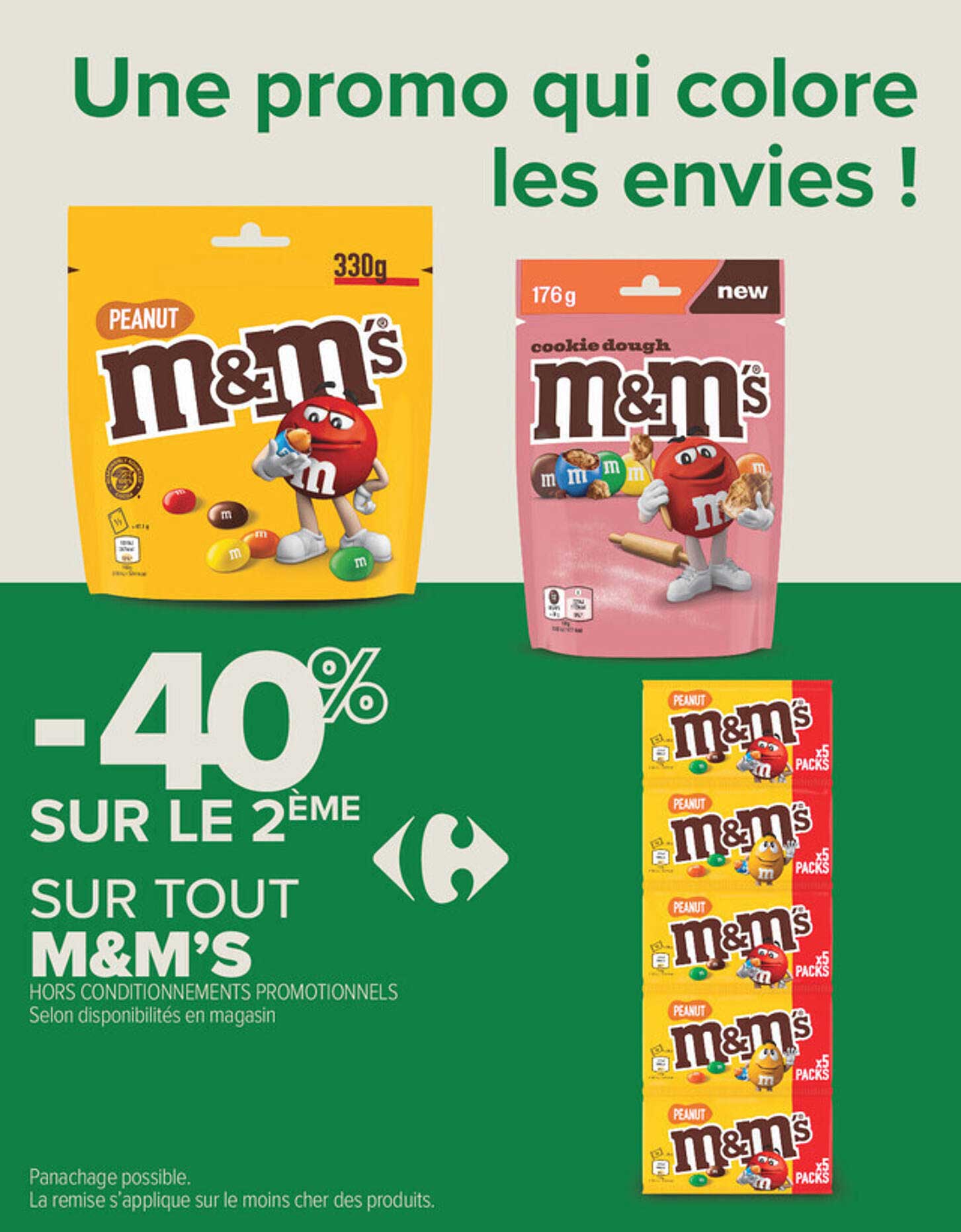 -40% SUR LE 2ÈME SUR TOUT M&M’S