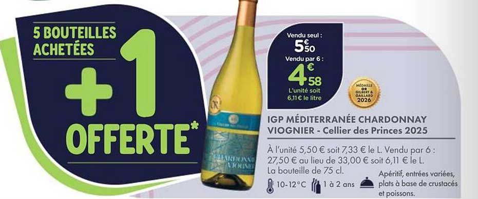 5 BOUTEILLES ACHETÉES +1 OFFERTE*
