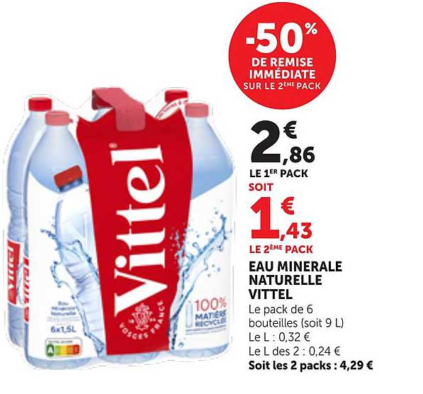 -50% DE REMISE IMMÉDIATE SUR LE 2ÈME PACK
