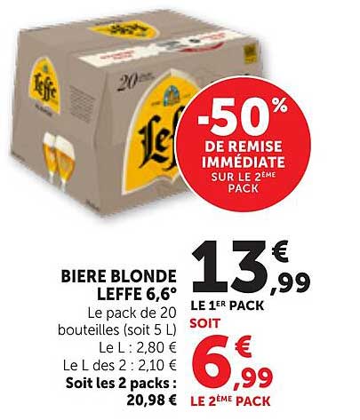 -50% DE REMISE IMMÉDIATE SUR LE 2ÈME PACK