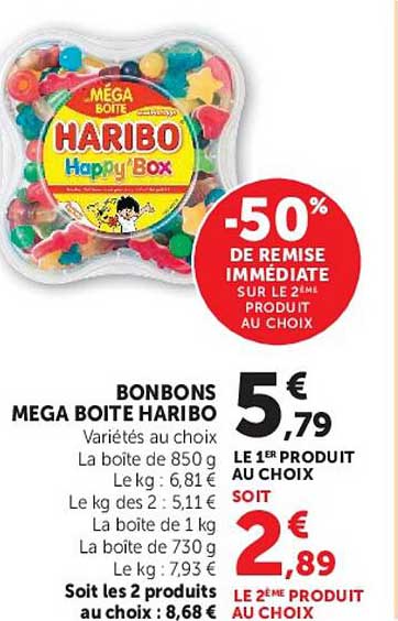 -50% DE REMISE IMMÉDIATE SUR LE 2ÈME PRODUIT AU CHOIX
