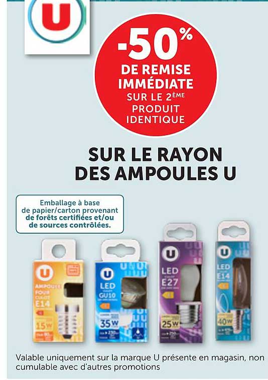 -50% DE REMISE IMMÉDIATE SUR LE 2ÈME PRODUIT IDENTIQUE