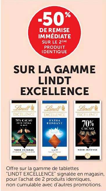 -50% DE REMISE IMMÉDIATE SUR LE 2ÈME PRODUIT IDENTIQUE