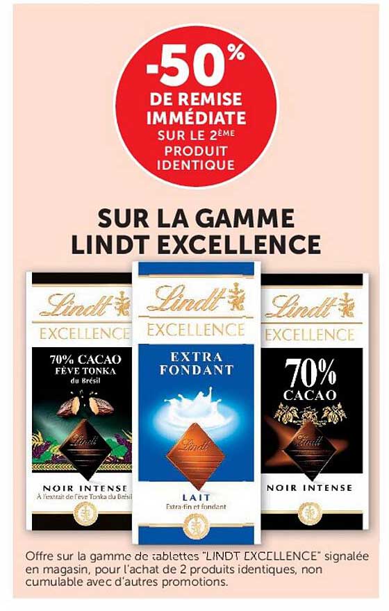 -50% DE REMISE IMMÉDIATE SUR LE 2ÈME PRODUIT IDENTIQUE