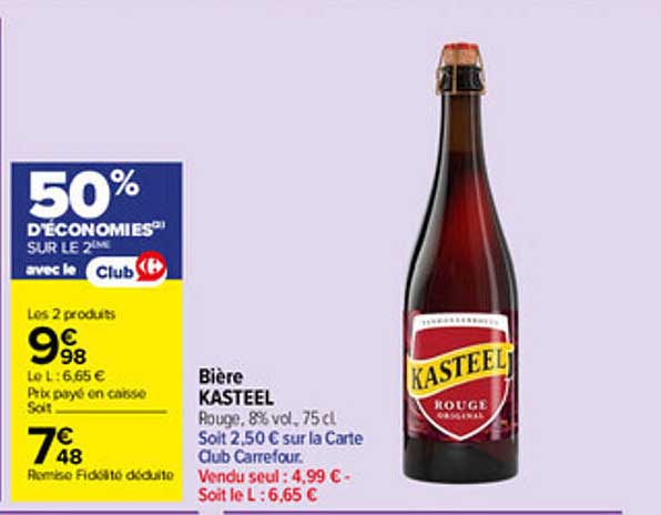 50% D'ÉCONOMIES SUR LE 2ÈME avec le Club Carrefour
