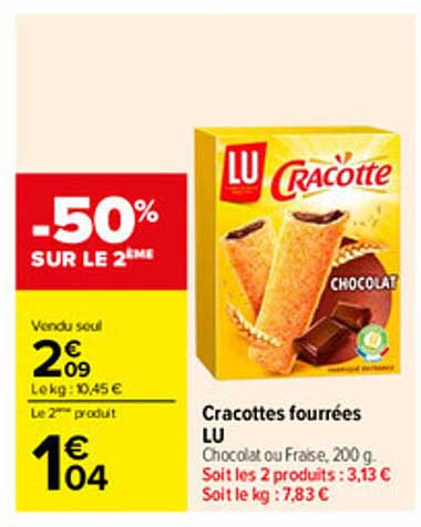 -50% SUR LE 2ÈME