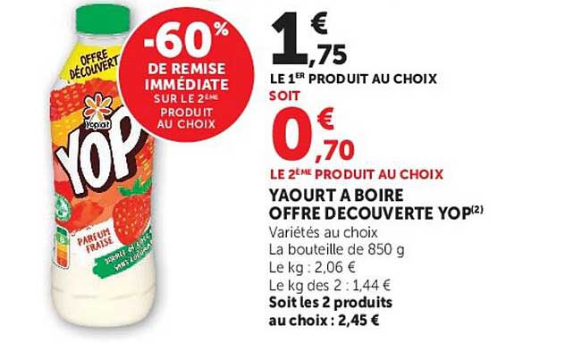 -60% DE REMISE IMMÉDIATE SUR LE 2ÈME PRODUIT AU CHOIX