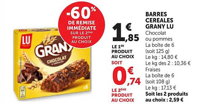 -60% DE REMISE IMMÉDIATE SUR LE 2ÈME PRODUIT AU CHOIX