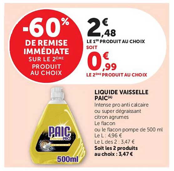 -60% DE REMISE IMMÉDIATE SUR LE 2ÈME PRODUIT AU CHOIX