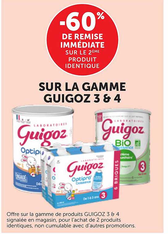 -60% DE REMISE IMMÉDIATE SUR LE 2ÈME PRODUIT IDENTIQUE