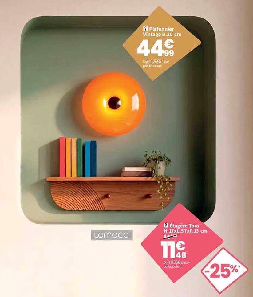 7 Plafonnier Vintage D.30 cm