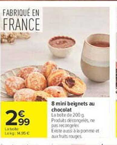 8 mini beignets au chocolat