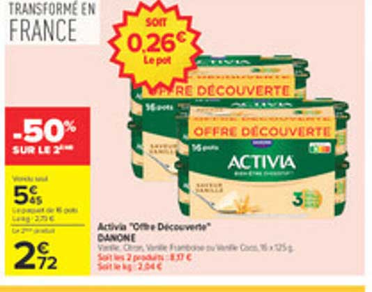Activia “Offre Découverte” DANONE