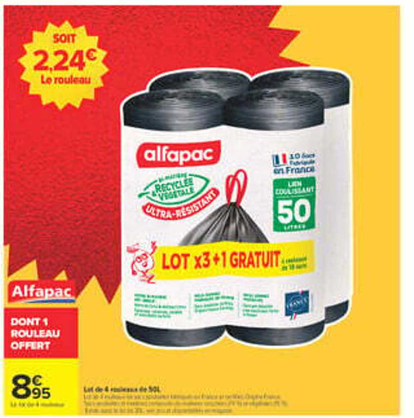Alfapac dont 1 rouleau offert