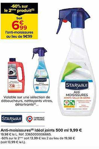 Anti-moisissures(d) Lait joints 500 ml 9,99 €