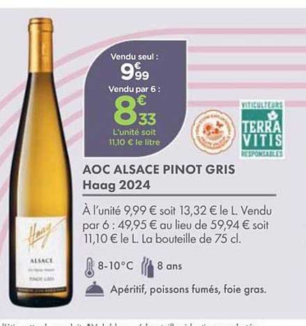 AOC ALSACE PINOT GRIS Haag 2024