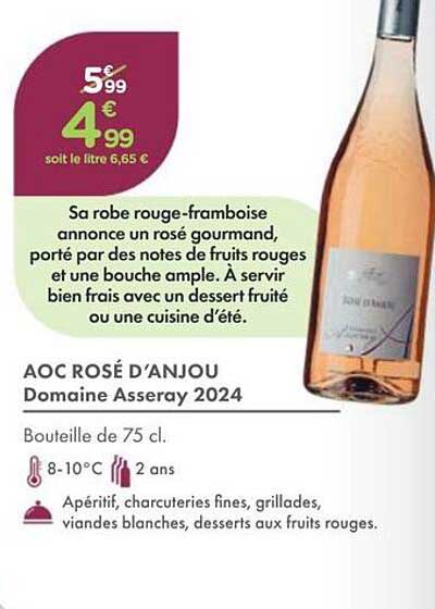 AOC ROSÉ D’ANJOU Domaine Asseray 2024