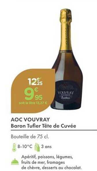 AOC VOUVRAY Baron Tufier Tête de Cuvée