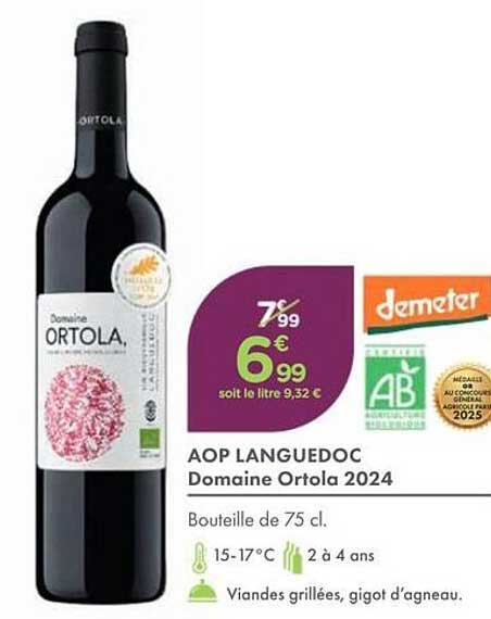 AOP LANGUEDOC Domaine Ortola 2024