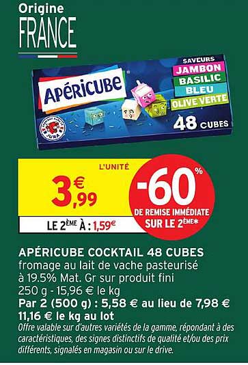 APÉRICUBE COCKTAIL 48 CUBES