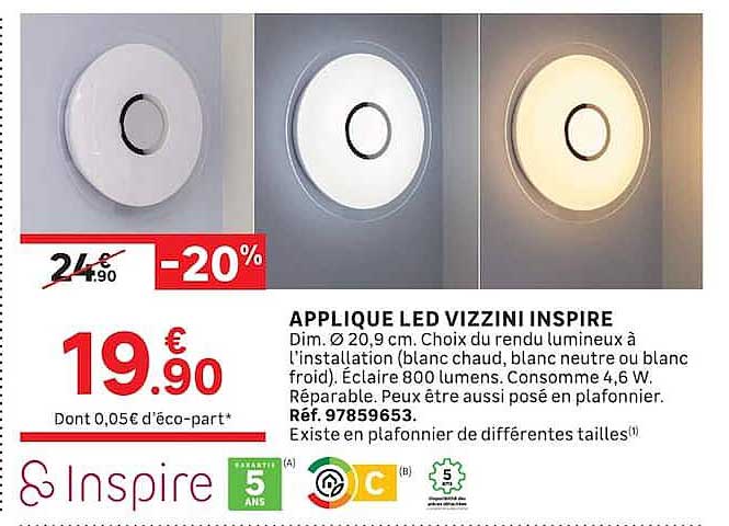APPLIQUE LED VIZZINI INSPIRE