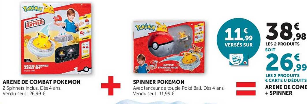 ARENE DE COMBAT POKEMON + SPINNER