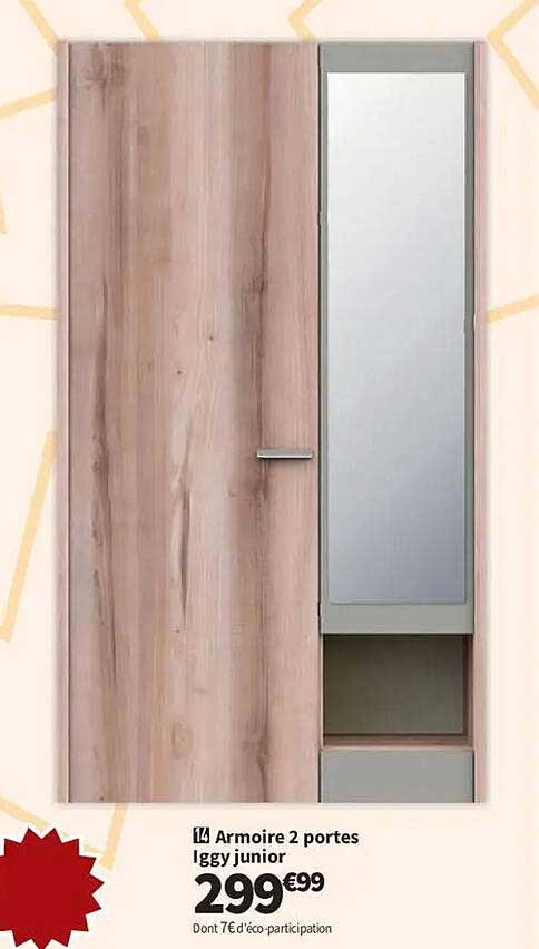 Armoire 2 portes Iggy junior