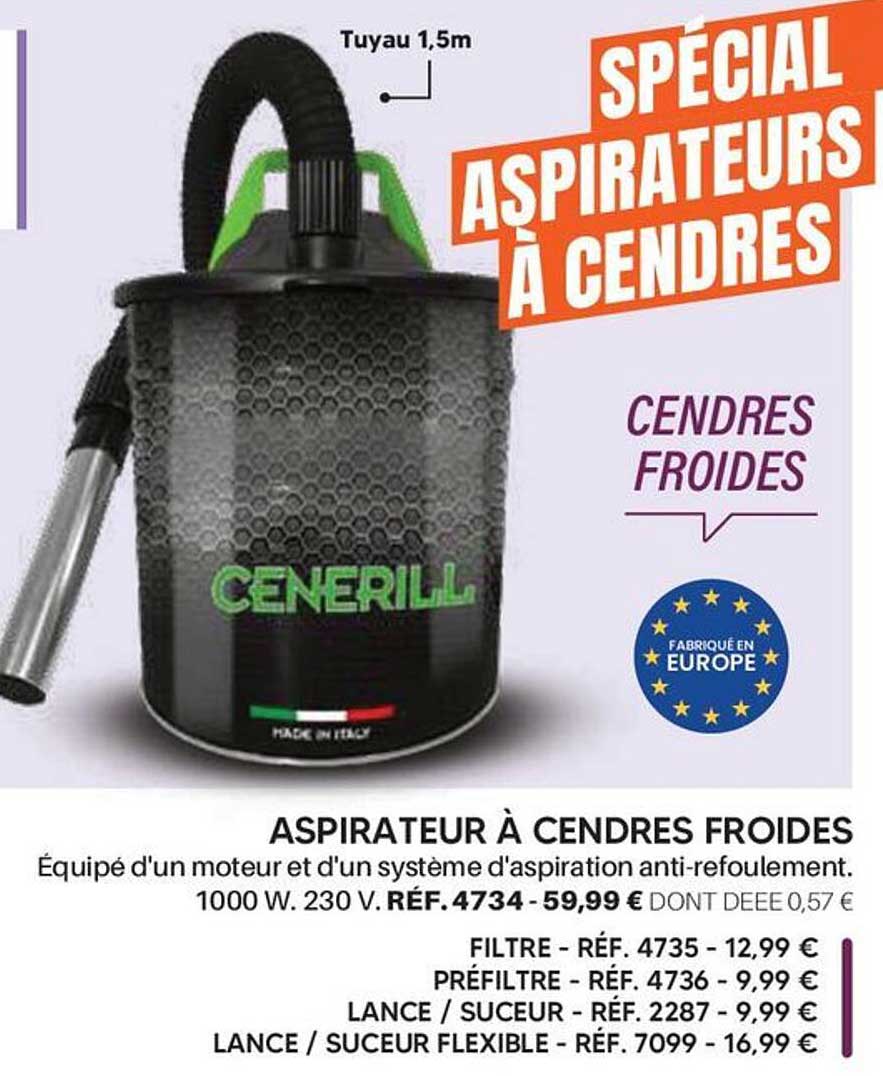 ASPIRATEUR À CENDRES FROIDES