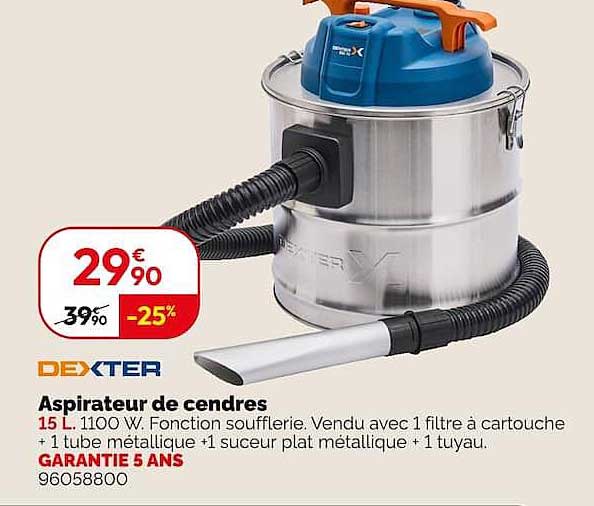 Aspirateur de cendres