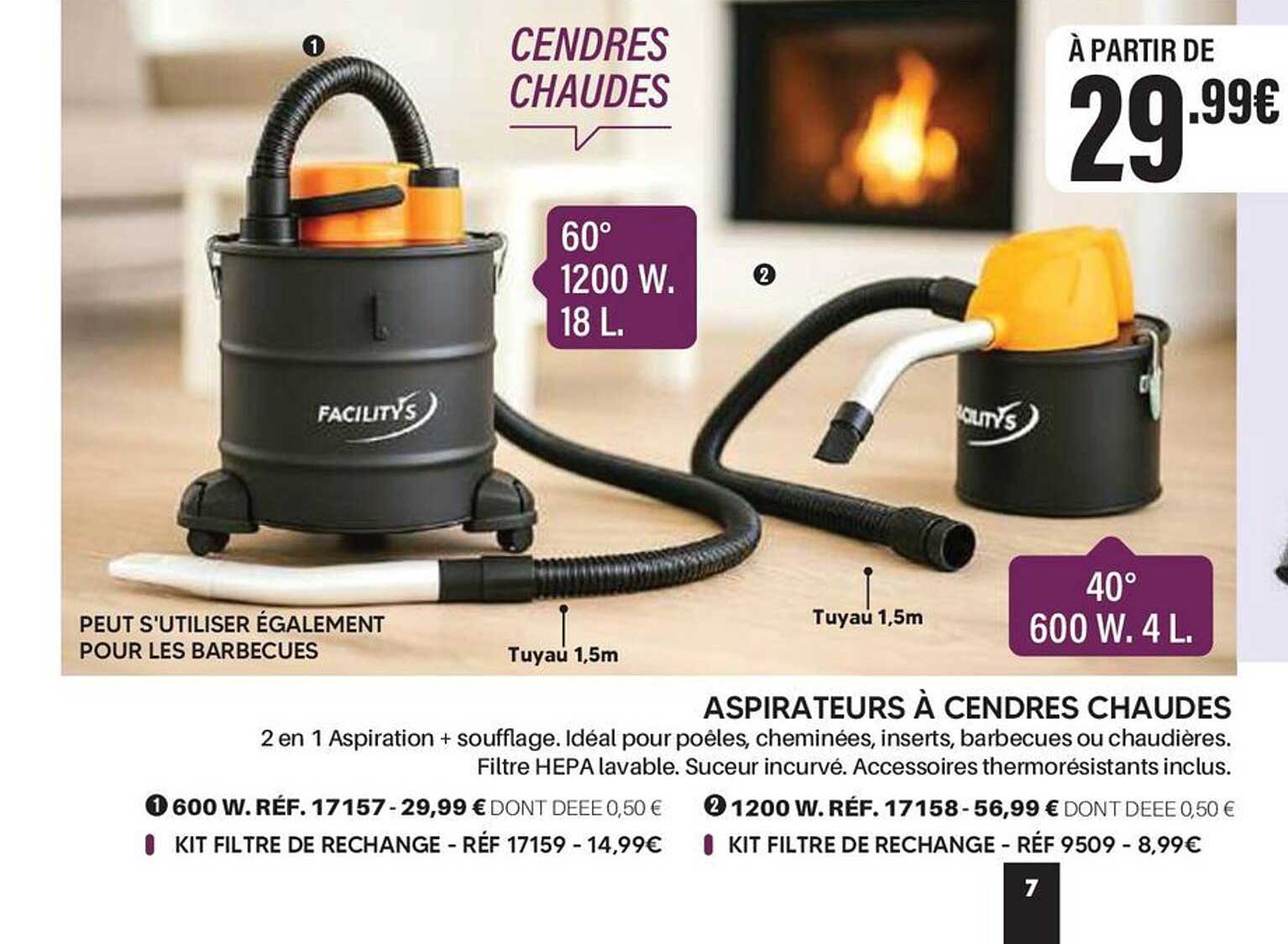 ASPIRATEURS À CENDRES CHAUDES