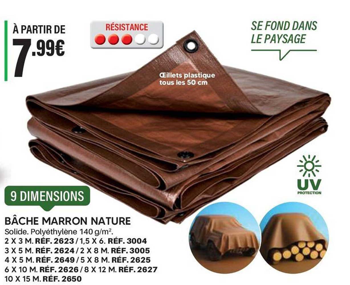 BÂCHE MARRON NATURE