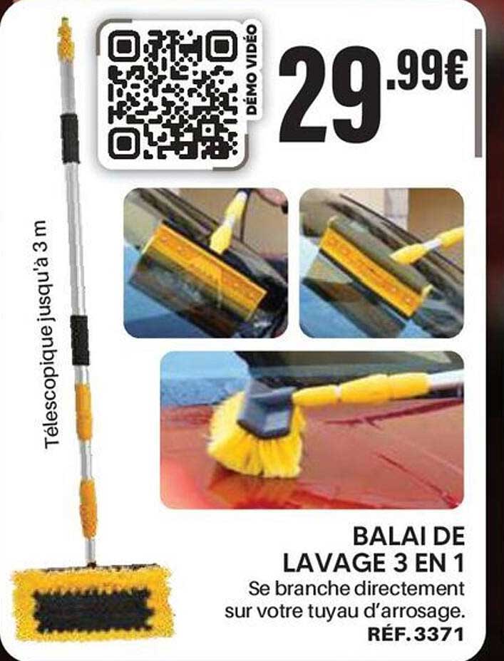 BALAI DE LAVAGE 3 EN 1