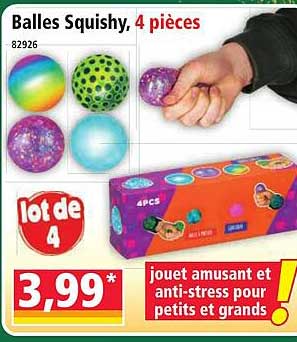 Balles Squishy, 4 pièces