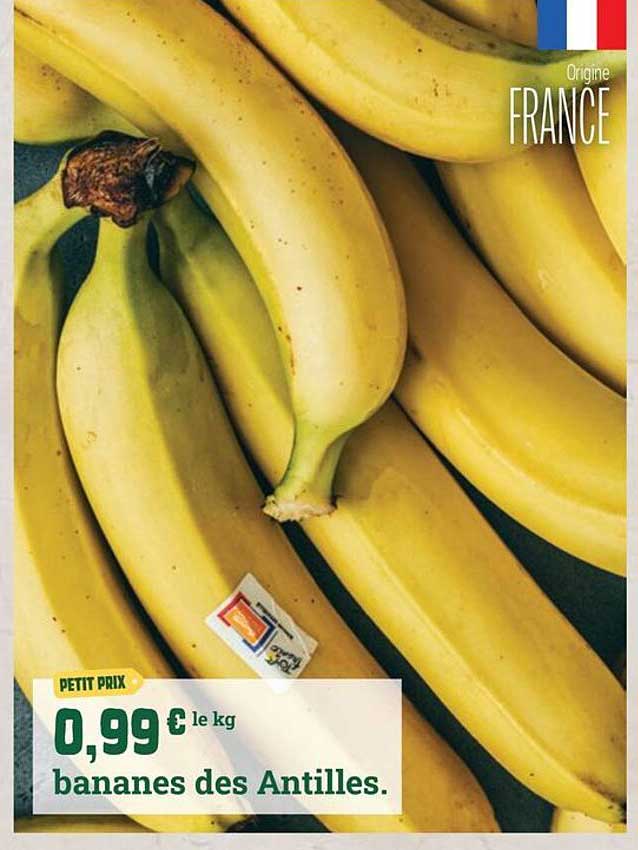 bananes des Antilles.