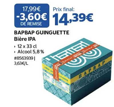 BAPBAP GUINGUETTE Bière IPA